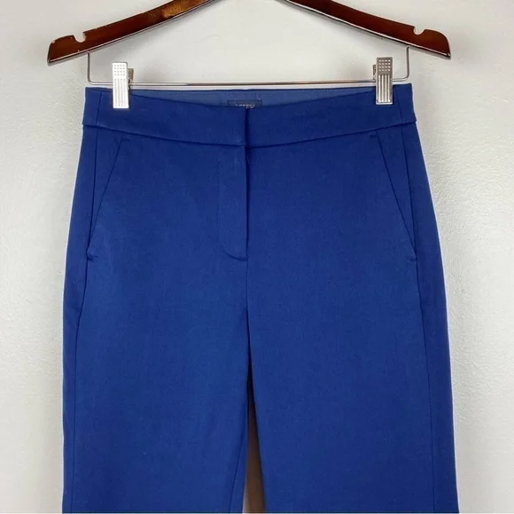 J. Crew Kelsey Flare Cropped Stretch Trouser Pants Navy Size 0/XS NWT - Picture 4 of 9